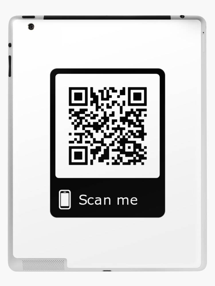 Rick Roll Your Friends! QR code that links to Rick Astley’s “Never Gonna  Give You Up”  music video | iPad Case & Skin