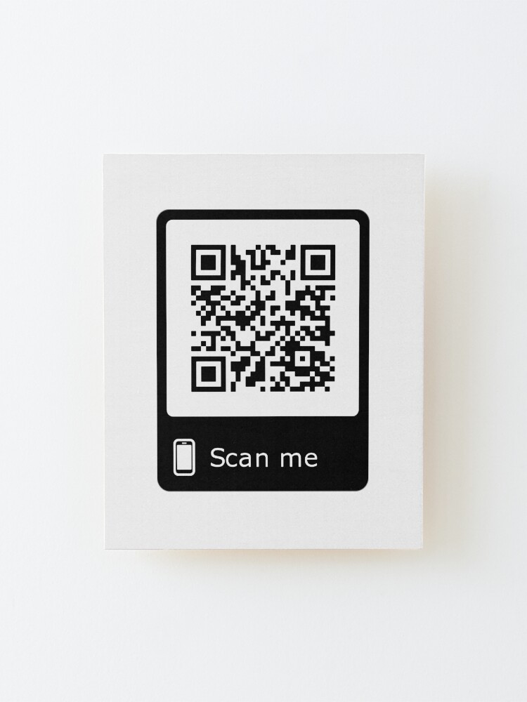 Rick Roll Link QR Code | Mounted Print