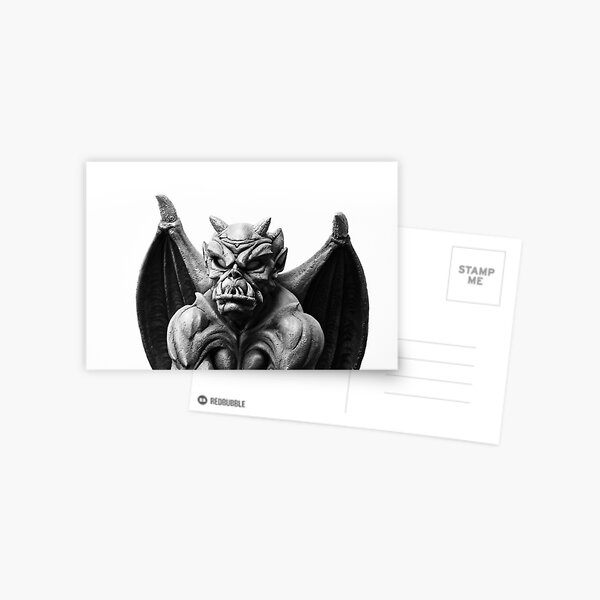 Black and White Gargoyle Postcard