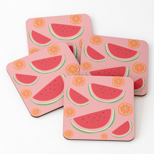 Item preview, Bright Fruity Pattern with Watermelon and Oranges - Design by Cheyney designed and sold by designbycheyney.