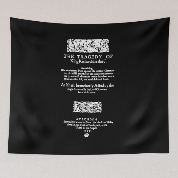 Item preview, Shakespeare Richard III Frontpiece - Simple White Version designed and sold by Styled Vintage.