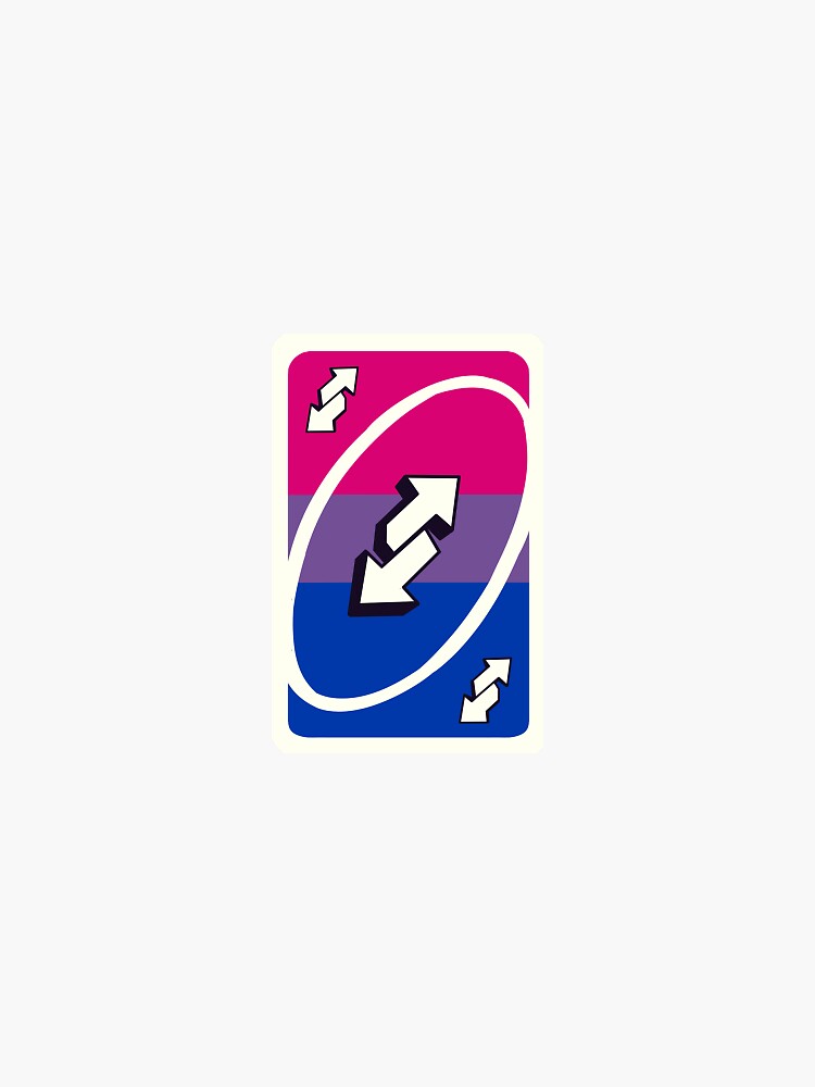 Uno Reverse Uno Sticker - Uno Reverse Uno Bisexual - Discover