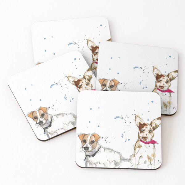 Item preview, Jack Russell and Koolie portrait. designed and sold by Peta Wakeham.