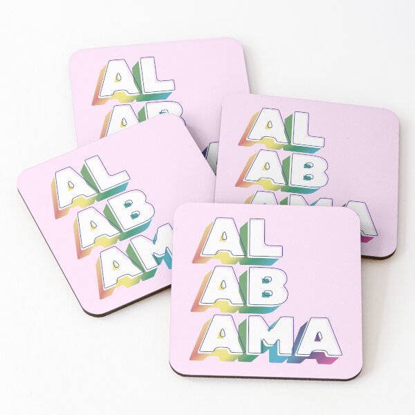 Aperçu de l'œuvre Typographie Alabama Rainbow LGBT créée et vendue par Seven-Stripes.