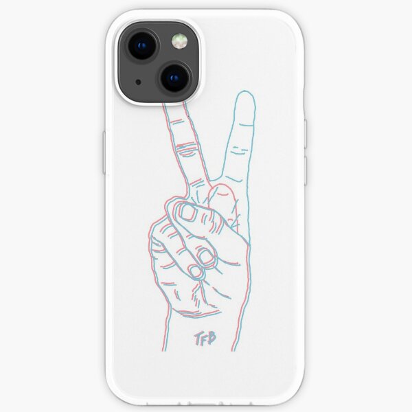 Peace Sign, Middle Finger iPhone Soft Case