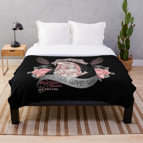 Never Give Up Throw Blanket