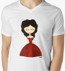 Red princess Men's V-Neck T-Shirt