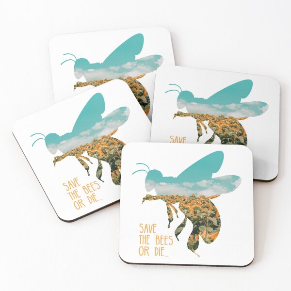 Item preview, Save The Bees Flower Field Honey Bee Silhouette Climate Change designed and sold by hadicazvysavaca.