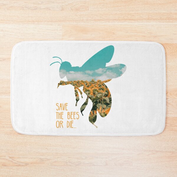 Item preview, Save The Bees Flower Field Honey Bee Silhouette Climate Change designed and sold by hadicazvysavaca.