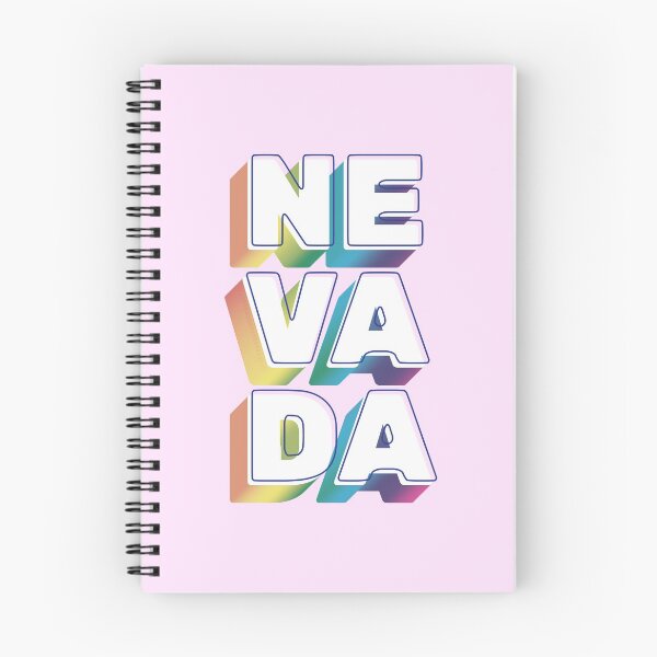 Item preview, Nevada rainbow typography LGBT designed and sold by Seven-Stripes.
