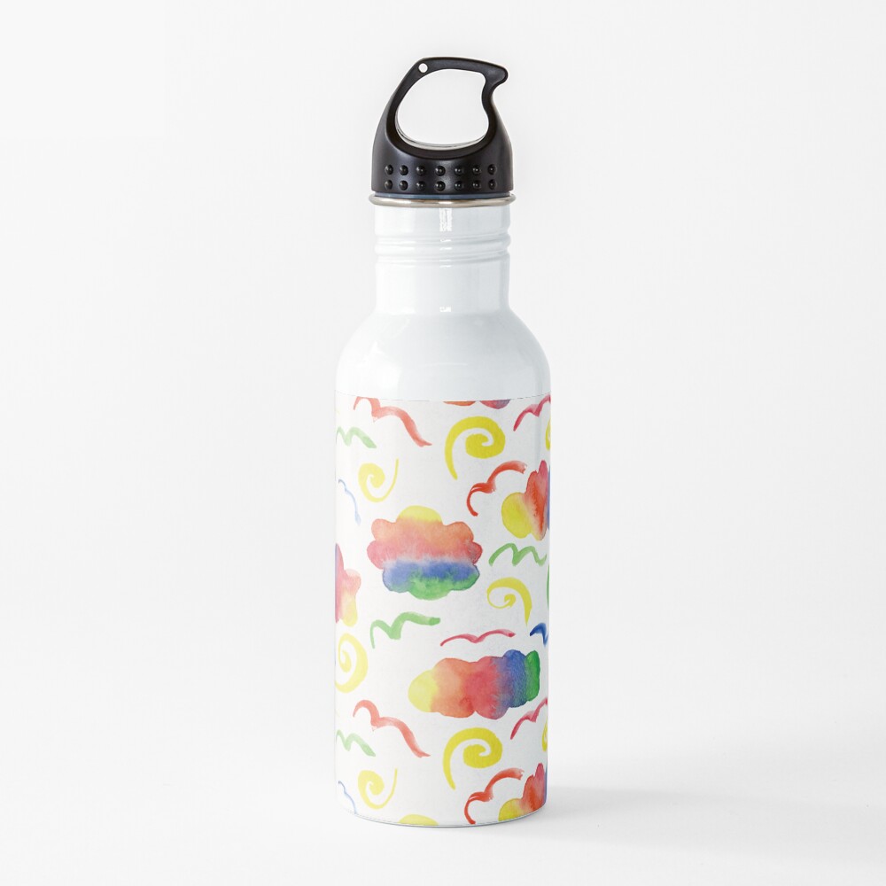 Rainbow clouds Water Bottle