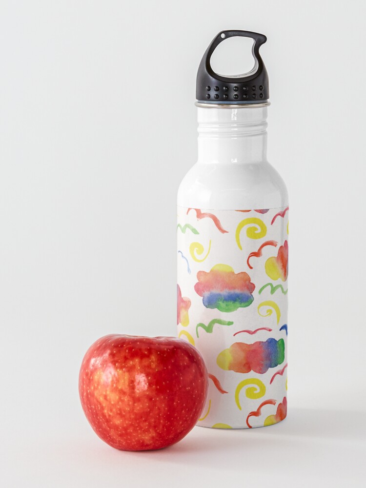 Alternate view of Rainbow clouds Water Bottle