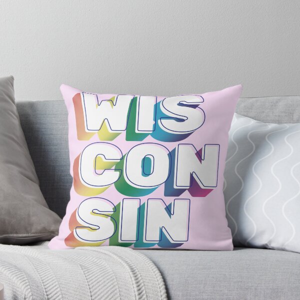 Item preview, Wisconsin Rainbow Typography LGBT designed and sold by Seven-Stripes.