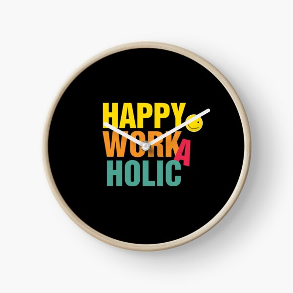 Happy Workaholic transparent black Uhr