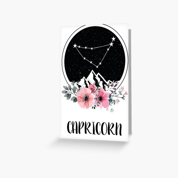 Capricorn zodiac star sign Greeting Card