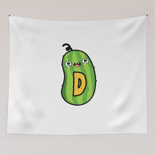 Item preview, Alphabet Letter D Super Cute-cumber     designed and sold by kidsmonogram.