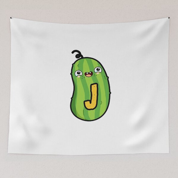 Item preview, Alphabet Letter J Cool Cute-cumber     designed and sold by kidsmonogram.