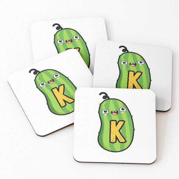 Item preview, Alphabet Letter K Cool Cute-cumber     designed and sold by kidsmonogram.