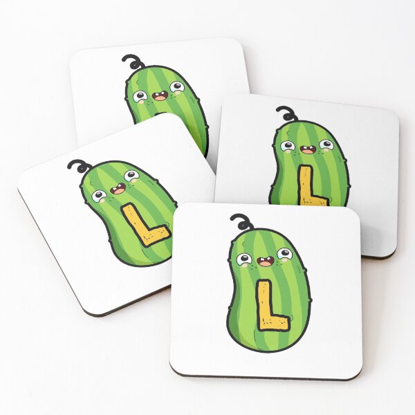 Item preview, Alphabet Letter L Cool Cute-cumber     designed and sold by kidsmonogram.