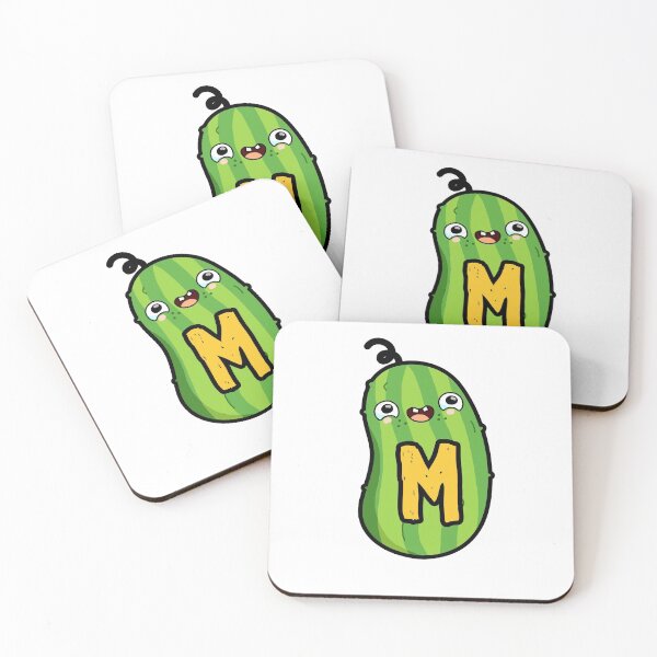 Item preview, Alphabet Letter M Cool Cute-cumber     designed and sold by kidsmonogram.
