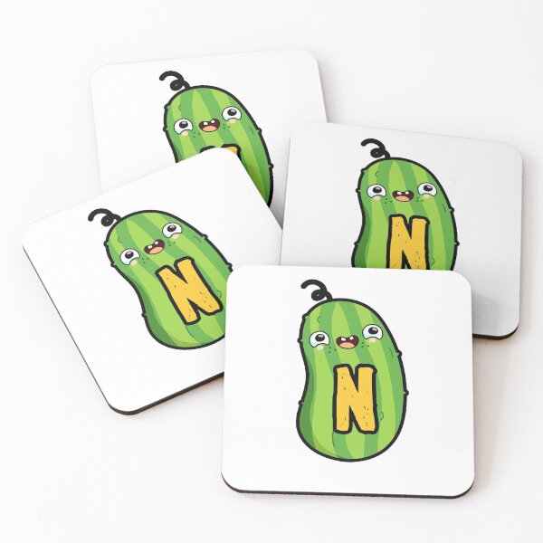 Item preview, Alphabet Letter N Cool Cute-cumber     designed and sold by kidsmonogram.