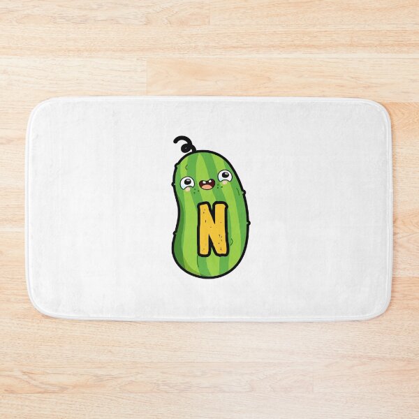 Item preview, Alphabet Letter N Cool Cute-cumber     designed and sold by kidsmonogram.