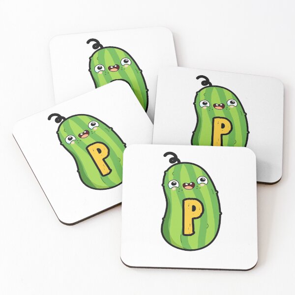 Item preview, Alphabet Letter P Cool Cute-cumber     designed and sold by kidsmonogram.