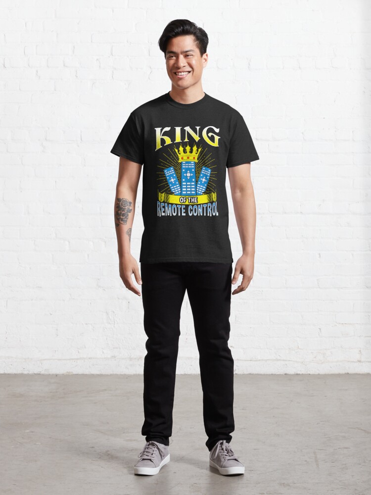 Thumbnail 3 of 7, Classic T-Shirt, King of The Remote Control designed and sold by HomeCinemaGuide.