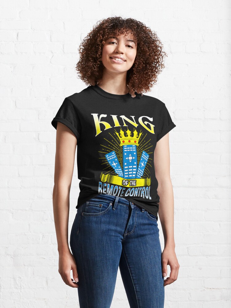Thumbnail 4 of 7, Classic T-Shirt, King of The Remote Control designed and sold by HomeCinemaGuide.