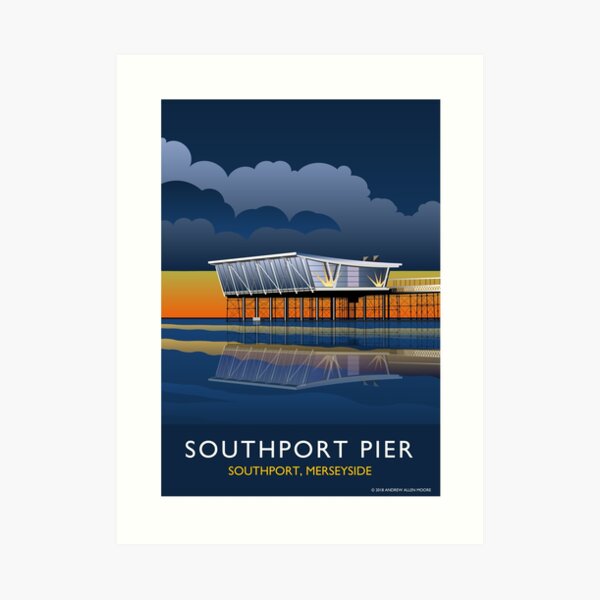 Southport Pier at Night Art Print