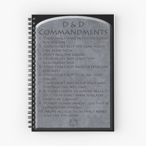 Item preview, D and D commandments (Tablet) designed and sold by ianablakeman.