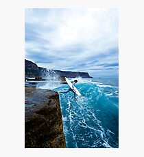 Mike Brennan Ledge Jump Shipstern Bluff Photographic Print