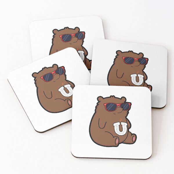 Item preview, Alphabet Letter U Beary Cool Brown Bear  designed and sold by kidsmonogram.