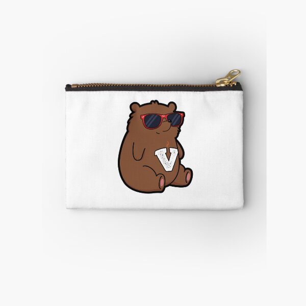 Artikelvorschau, Alphabet-Buchstabe V Beary Cool Brown Bear entworfen und verkauft von kidsmonogram.