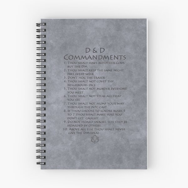 Item preview, D and D commandments, texture designed and sold by ianablakeman.