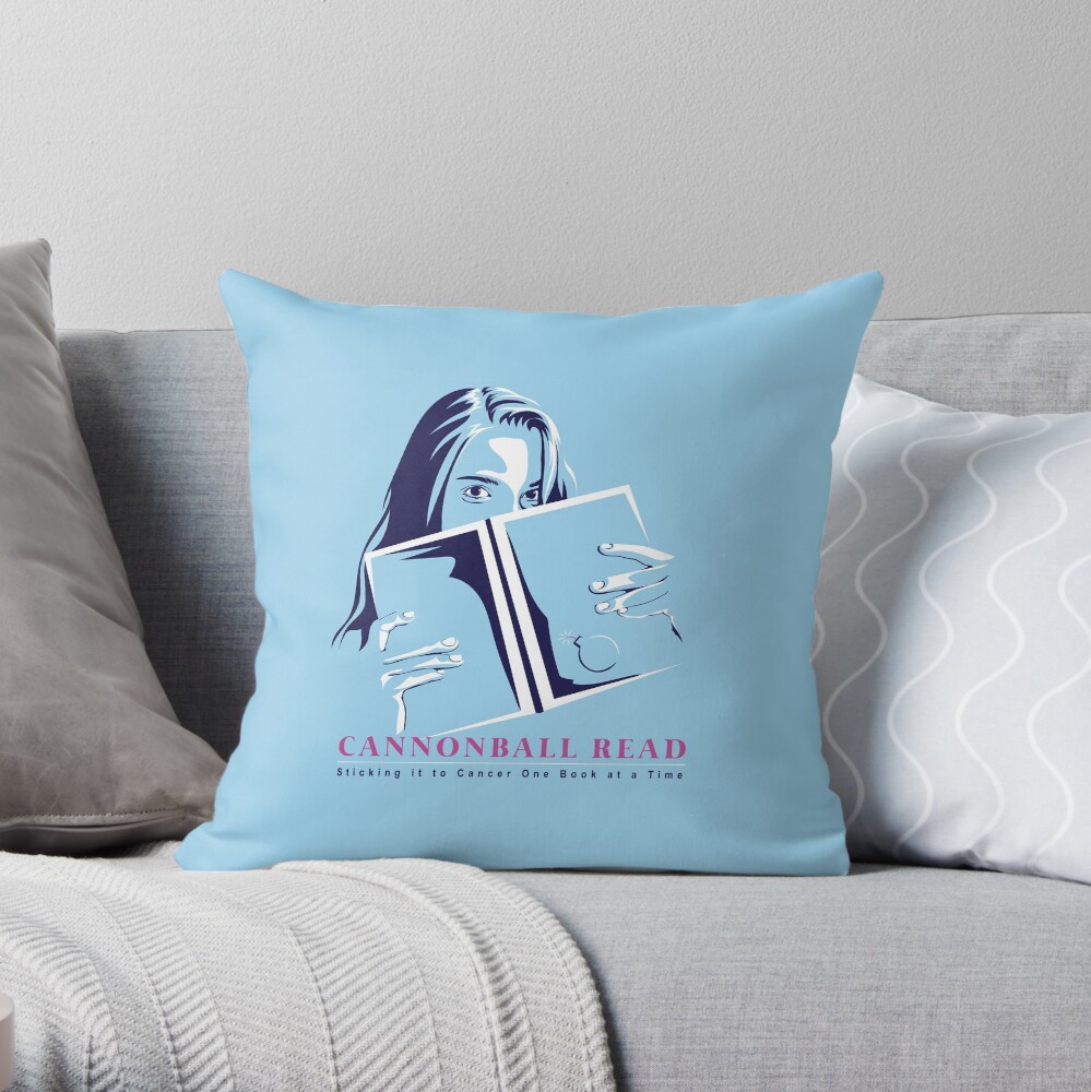 Sticking it to Cancer One Book at a Time by Lisa Bee Throw Pillow