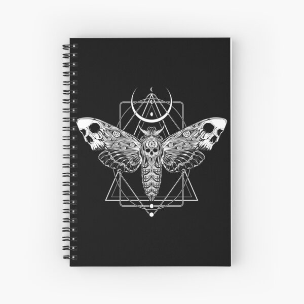 Surreal Death Moth Spiral Notebook