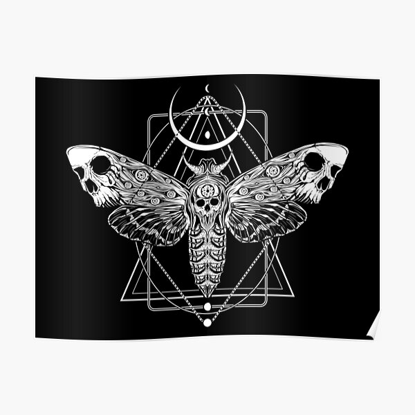 Surreal Death Moth Poster