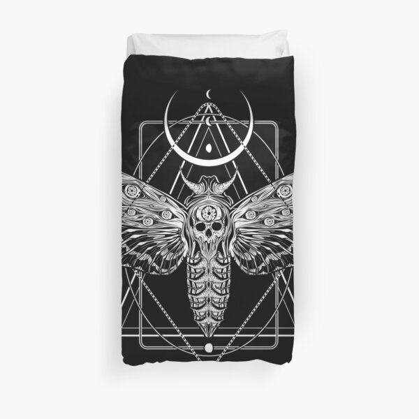 Surreal Death Moth Duvet Cover