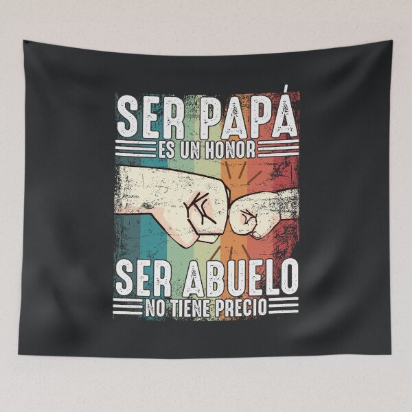 Aperçu de l'œuvre Ser Papa es un honneur Ser Abuelo no tiene precio Fête des pères vintage cadeau pour papa hispanophone créée et vendue par alenaz.