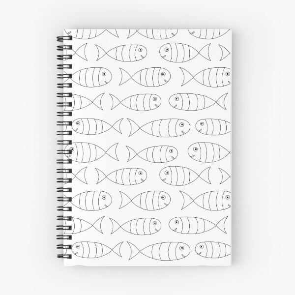 Item preview, Outline fish pattern. Simple seamless background. designed and sold by illucesco.