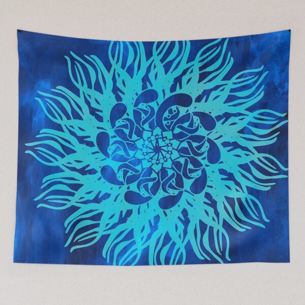 Item preview, Mandala Madness - Blue Aqua designed and sold by stellapappi.