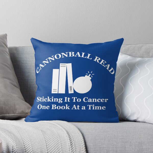Cannonball Read Logo in White Throw Pillow