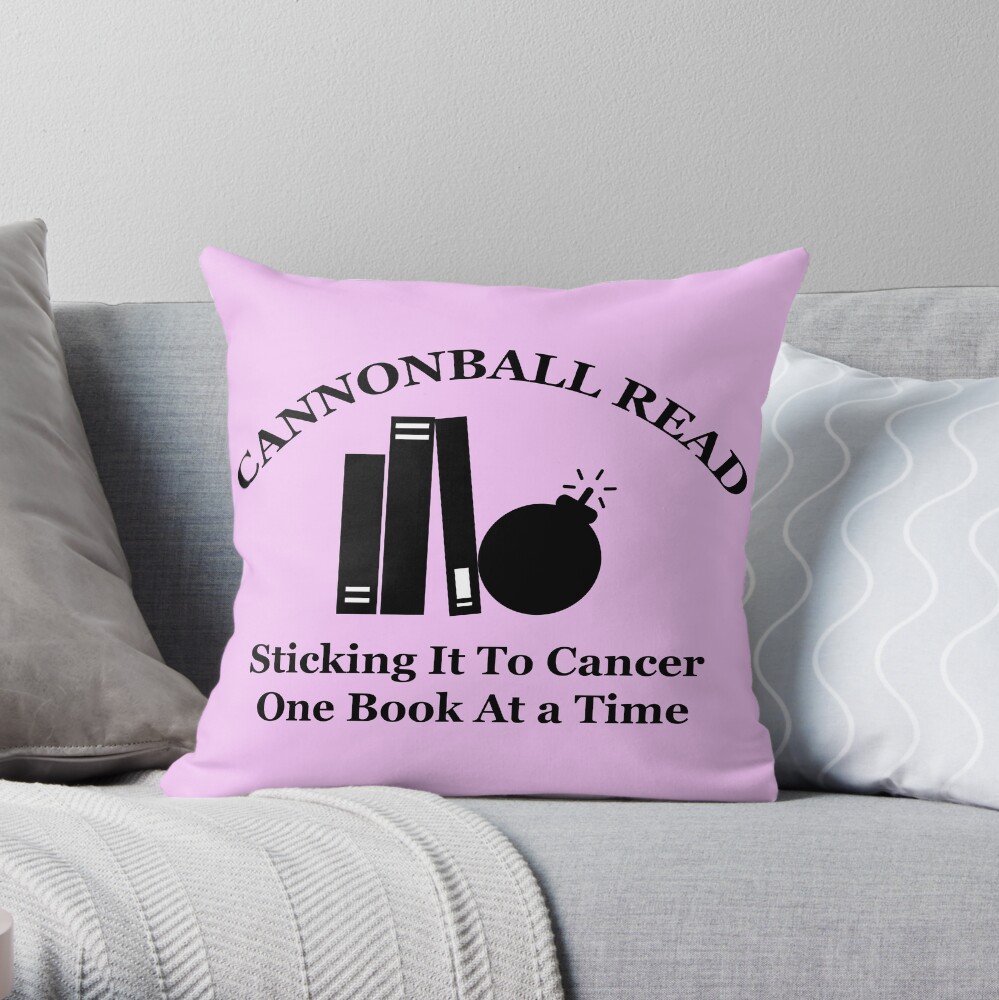 Cannonball Read Logo in Black Throw Pillow