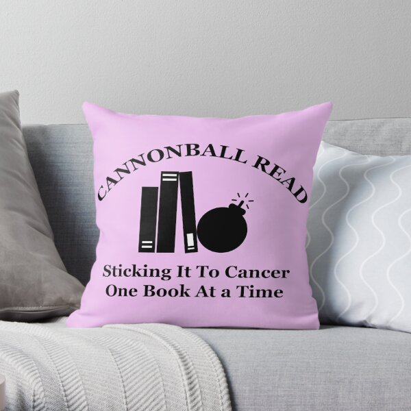 Cannonball Read Logo in Black Throw Pillow