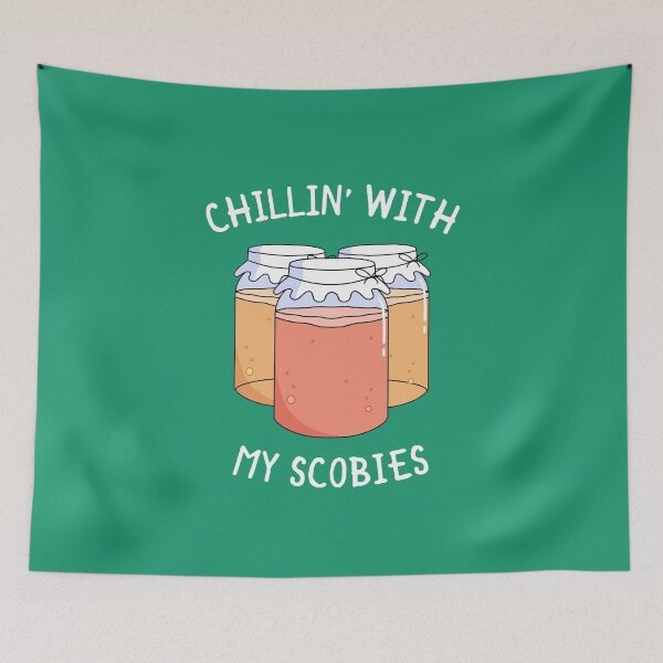 Item preview, Chillin' With My Scobies Funny Kombucha Lover Design designed and sold by Delightfully Cynical.