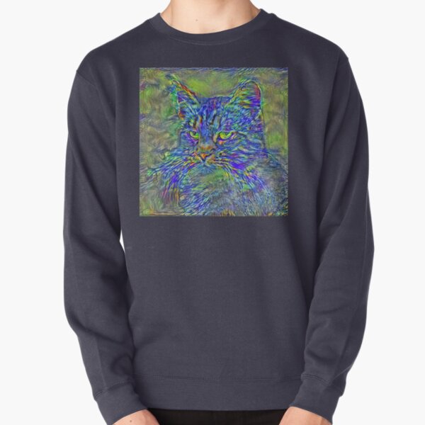 Artificial neural style Post-Impressionism cat Pullover Sweatshirt