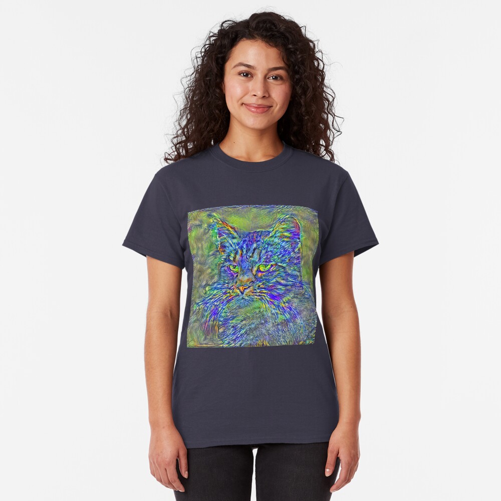 Artificial neural style Post-Impressionism cat Classic T-Shirt