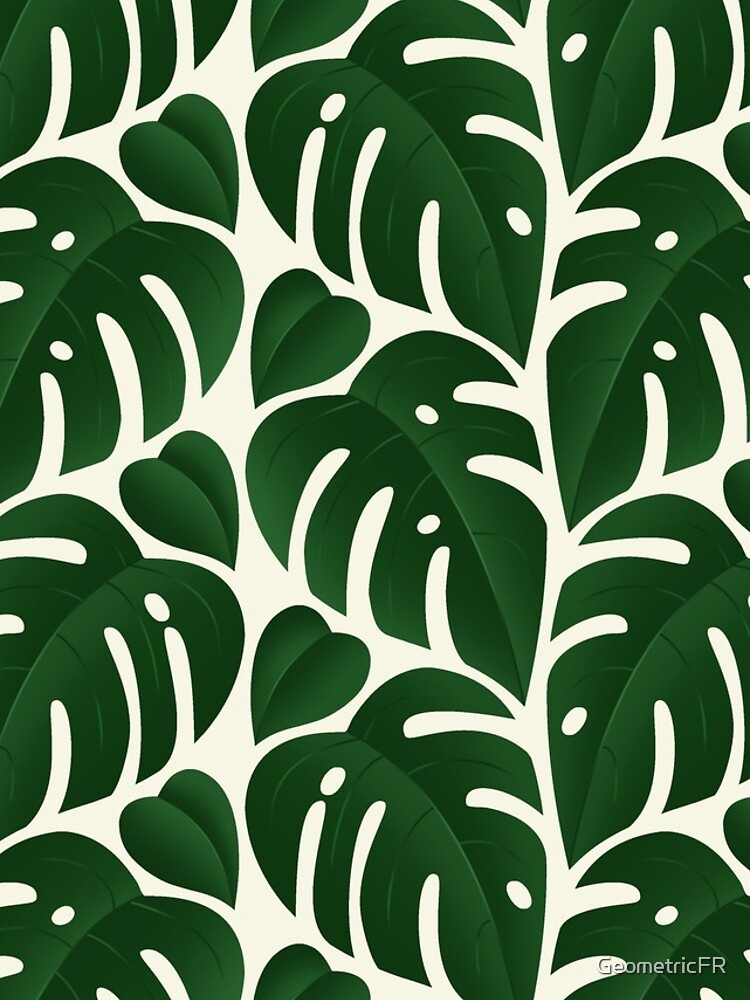 Thumbnail 4 of 4, iPhone Case, Monstera Pattern designed and sold by GeometricFR.