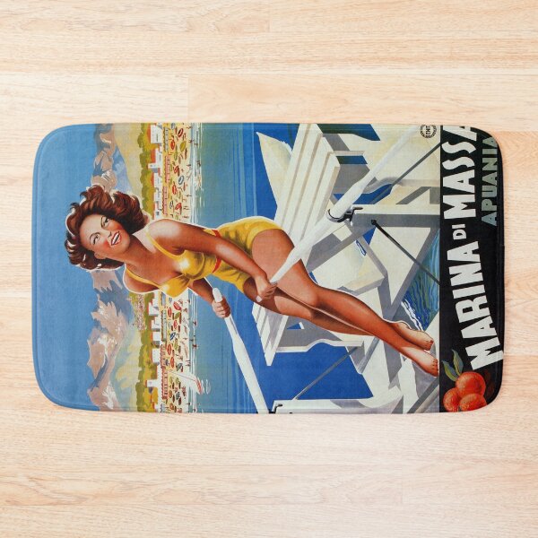 Item preview, Vintage Marina di Massa Italian travel advertising designed and sold by aapshop.